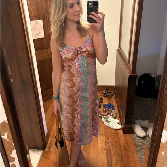 ANNA SUI Swirly Rainbow Knit Dress - Picture 2 of 16